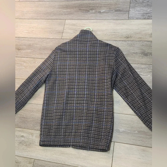 Scotch & Soda Camper Comic Camper grey brown plaid long sleeve zipup jacket - Picture 4 of 12